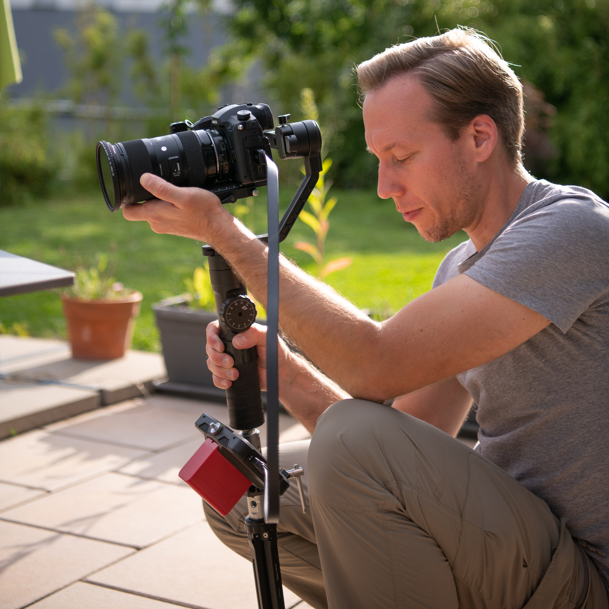 Marcus beim Filmen