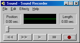 Sound Recorder in Windows 98